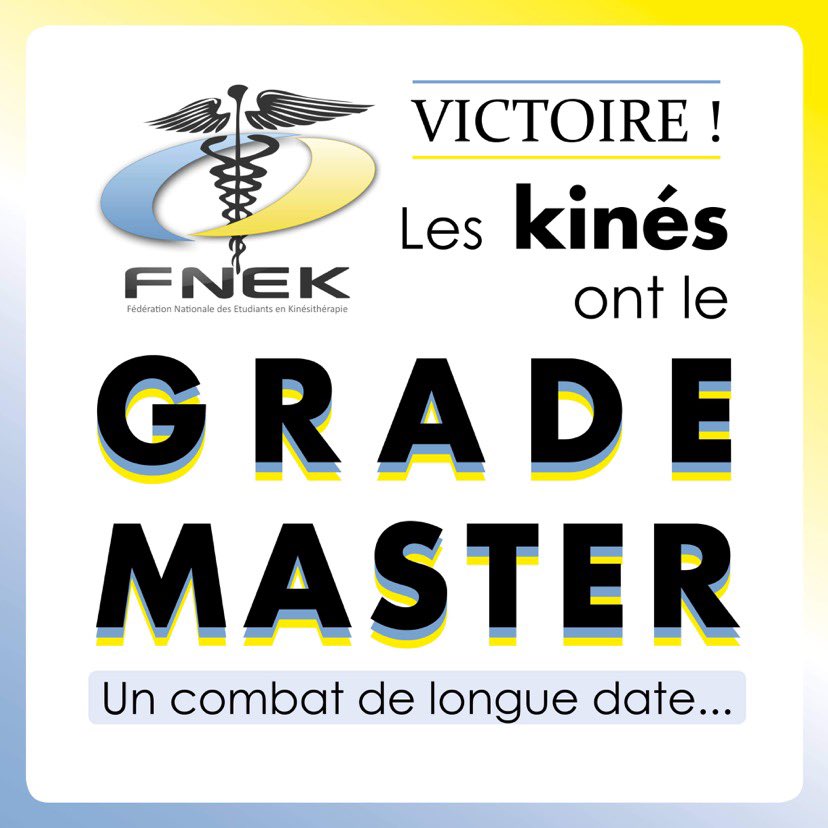 FNEK – Communiqué sur le grade MASTER Kiné